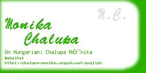 monika chalupa business card